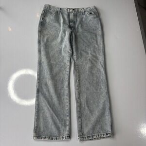 Vintage Rustler Men's 36x30 Acid Wash Stone Wash 100% Cotton Jeans Made in USA